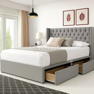 New luxury Comfortable 180200 king size custom bed with drawers