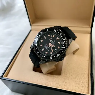 Stunning Rolex GMT-Master II with Black Face and Strap