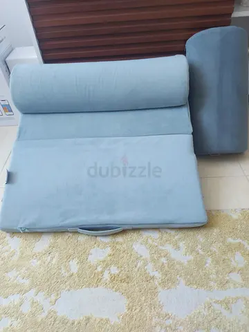 Comfortable Foldable Sofa Bed in Soft Blue