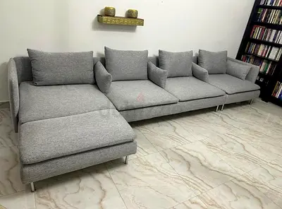 Ikea söderhamn l shape five seat sofa light grey