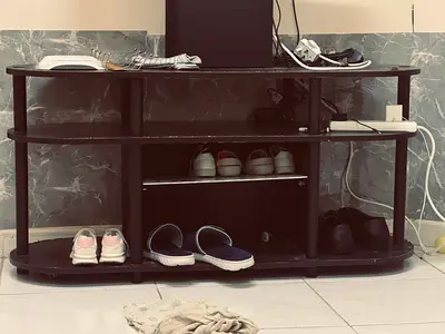 Sturdy Entertainment Center with Storage Space