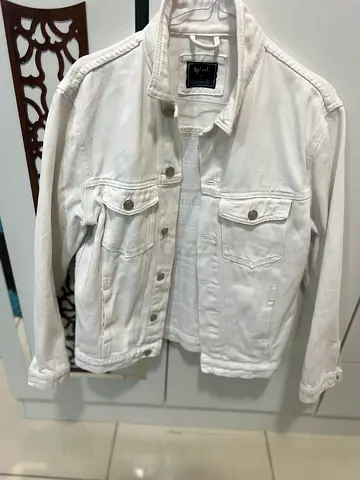 Stylish White Denim Jacket by Splash