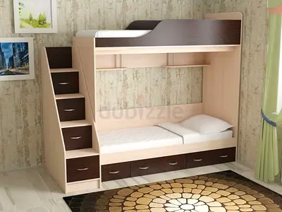 Space-Saving Bunk Bed with Storage and Steps