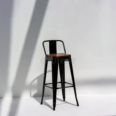 Sturdy Industrial-Style Bar Stool