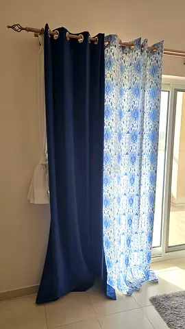 Curtains with rods