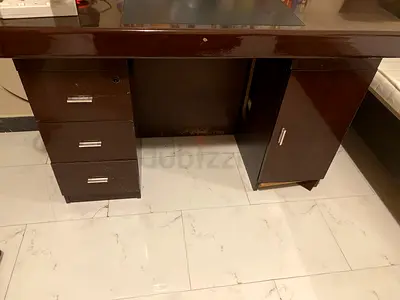 Sturdy Wooden Study Table with Drawers