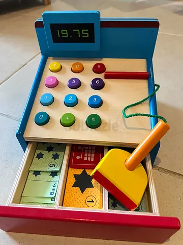 Wooden Cash Register Toy for Kids