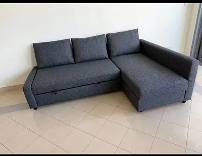 Ikea sofa bed with storage dark gray
