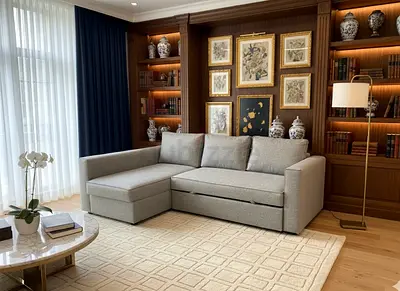 IKEA Lshape sofa+bed with storage