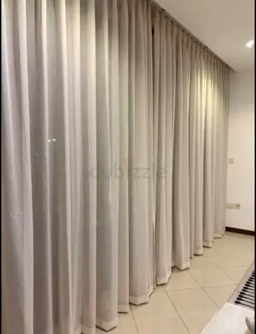 Linen Beige Curtains – 3 Panels, 2.9m Height x 13m Length, Brand New