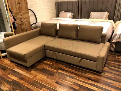 IKEA L shaped sofa com bed have storage