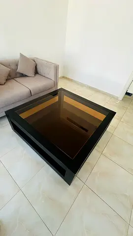 Elegant Glass-Top Coffee Table