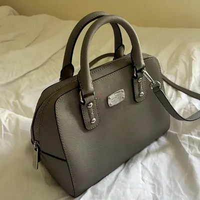 Michael Kors Gray Leather Handbag