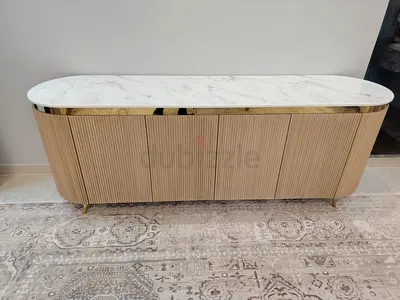 Elegant Modern Sideboard with Marble Top