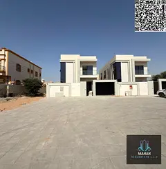 For sale a new villa in Al-Mowayat 2 on Al-Qar Street (Wasaka Street) Ground floor: 1. Council with