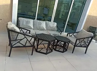 Elegant metal outdoor seating set