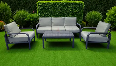 Aluminium outdoor sofa set with Thick comfortable cushions