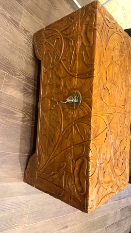 Hand curved teak box