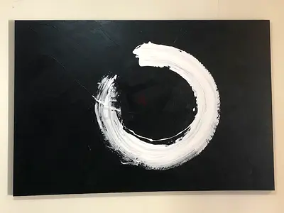 The Eternal Circle of Harmony- Modern Abstract Acrylic Painting on Canvas (Original Art, 150 x 100 c