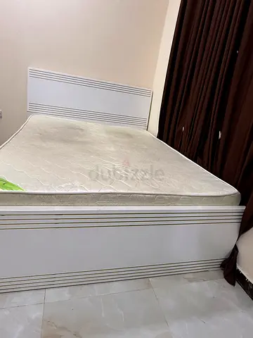 Bed with mattress