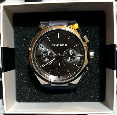 Calvin Klein blue Leather Quartz men Watch 25200444