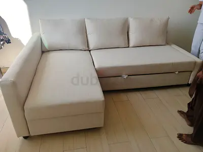 L shape sofa bed big storage