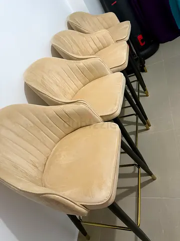 Set of 4 Elegant Velvet Dining Chairs