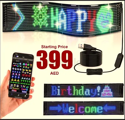 Creative LED Scrolling Message Board with App Control