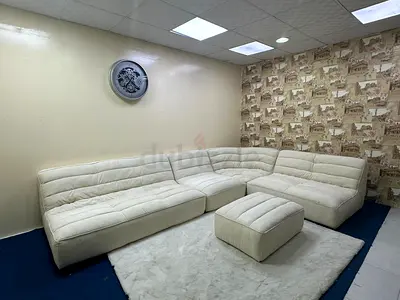 Perfect condition marina home lshape sofa with footstool