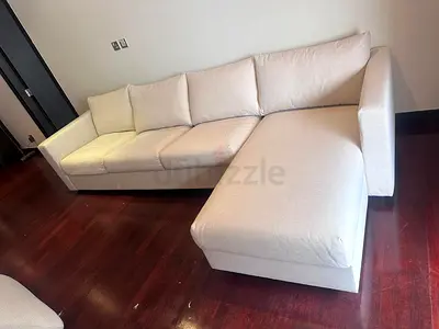Four Seater Ikea vimle L shape sofa beige