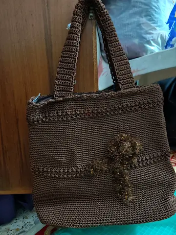 Elegant Brown Handwoven Tote Bag