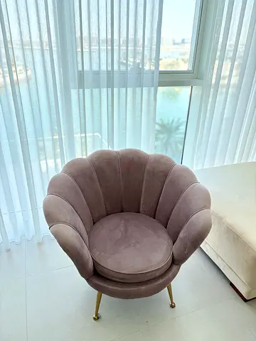 Comfy  Velvet Accent Chair (Blush Pink)