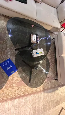 Elegant Glass Coffee Table with Unique Design