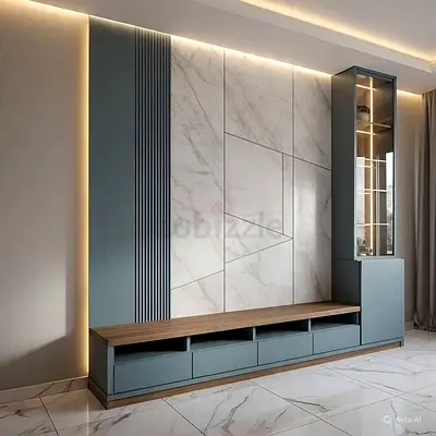 Stylish Entertainment Center with Modern Design