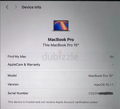 Apple MacBook Pro 15 with Touchbar