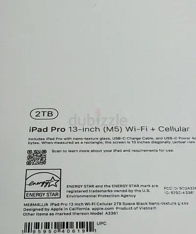 iPad Pro 13 inch 2TB NANO M5 LATEST 5G+WIFI NEW SEALED