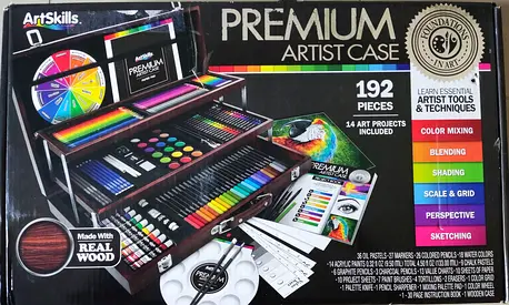 Premium Artist Case with 192 Essential Art Supplies