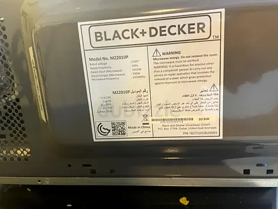 Black  decker- microwave 20L urgent