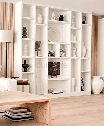 Modern White Bookcase with Clean Lines