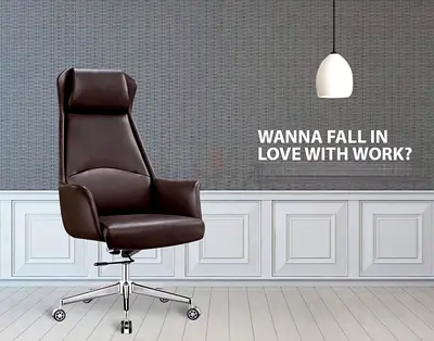 Executive leather revolving chair