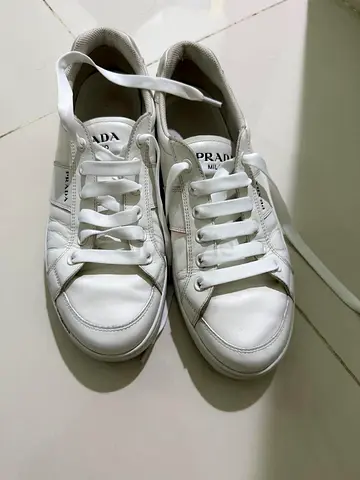 Authentic Prada White Sneakers in Great Condition