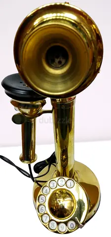 Vintage Brass Rotary Phone - A Timeless Collectible