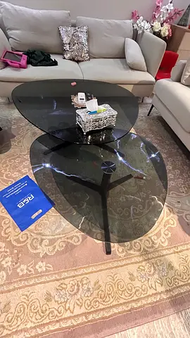 Elegant Glass Coffee Table with Unique Design