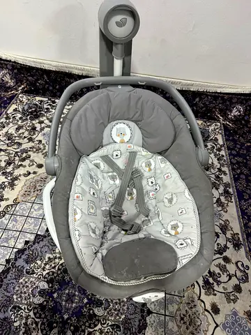 Gently Used Baby Swing in Soft Gray