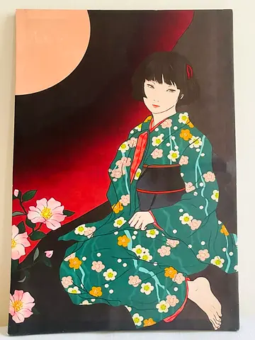 Elegant Japanese Wall Art Print – Geisha Style (65x45 cm)