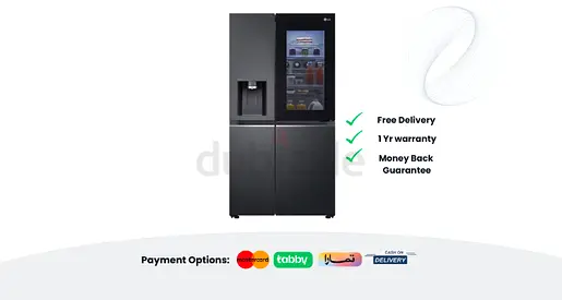 LG Refrigerator 617L Side-by-Side Icemaker InstaView GR-X267CQEW