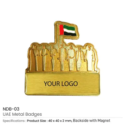 UAE Metal Badges – Spirit of Unity (Magnetic Back)