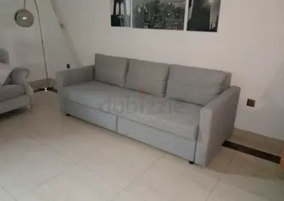 Comfortable Grey Sofa with Storage