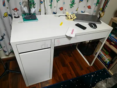 IKEA White Study Desk with Storage