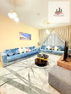 Sharjah, Al Khan: Three bedrooms, living room, maid's room, kitchen, three bathrooms, balcony, f